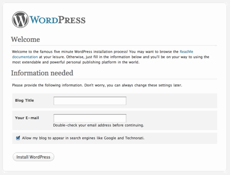 Installing Wordpress Manually